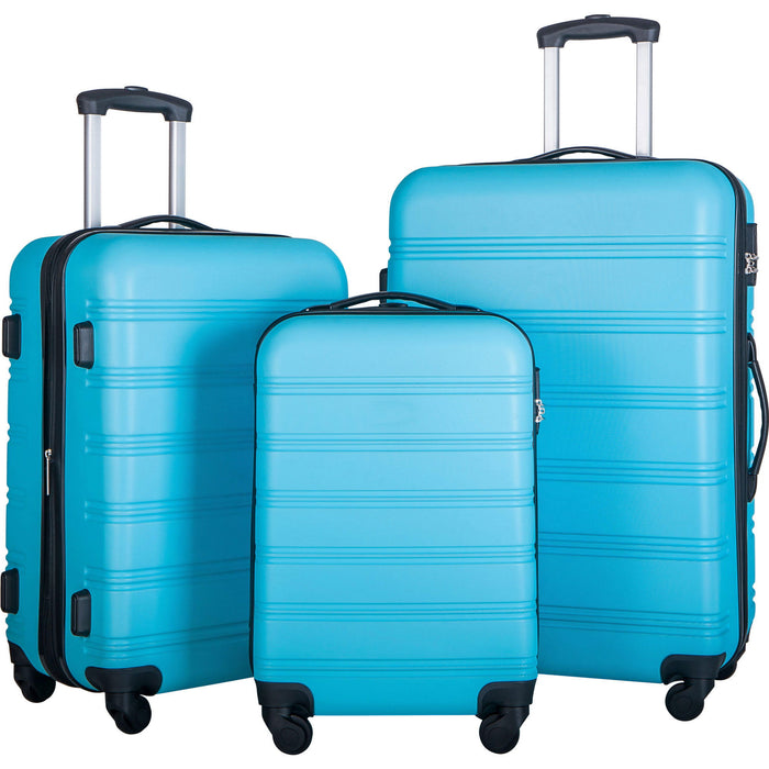 3 Piece Luggage Set Hardside Spinner Suitcase With Tsa Lock 20" 24" 28" Available