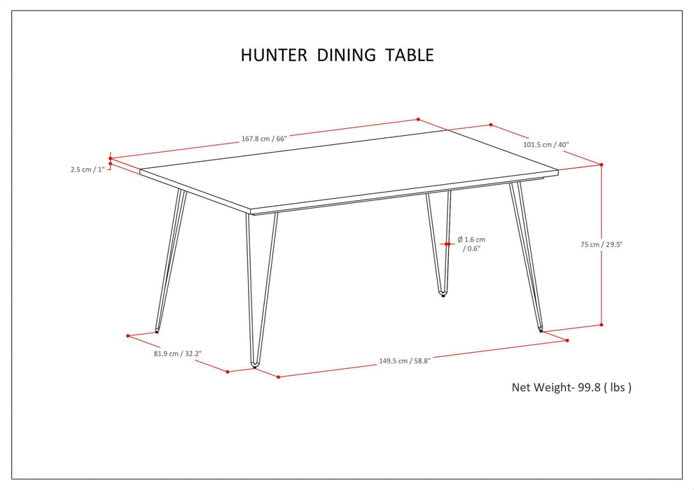 Hunter - Dining Table - Natural