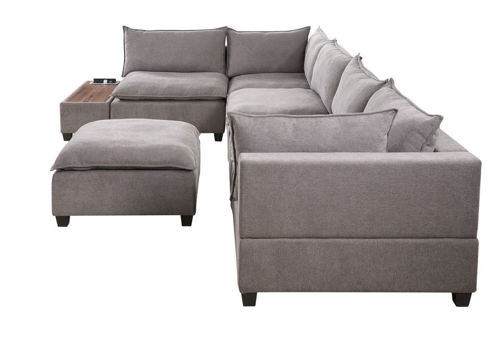 Madison - Modular Sectional Sofa Chaise With USB Storage Console Table