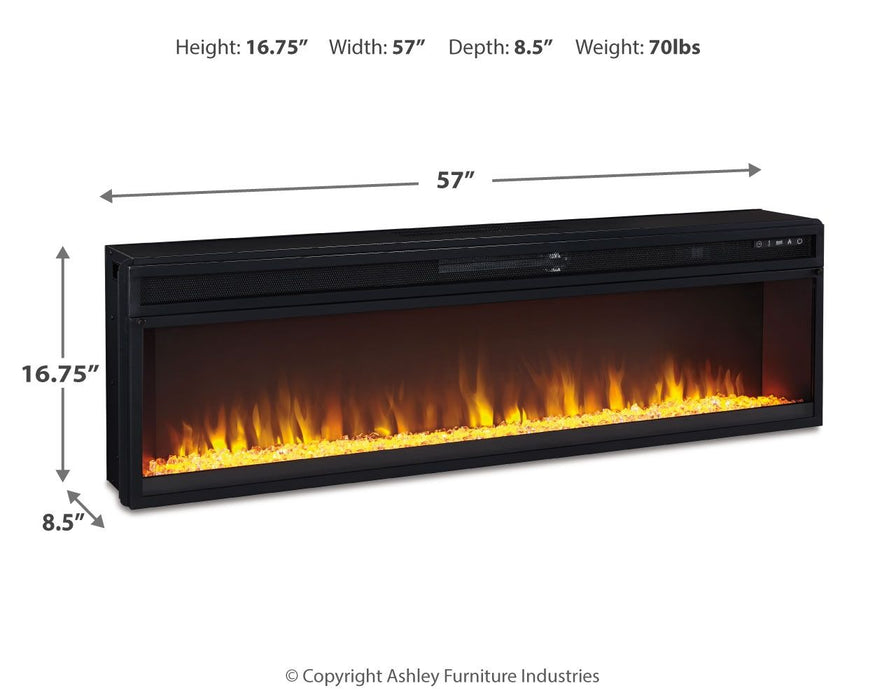 Entretenimiento - Negro - Inserto ancho para chimenea