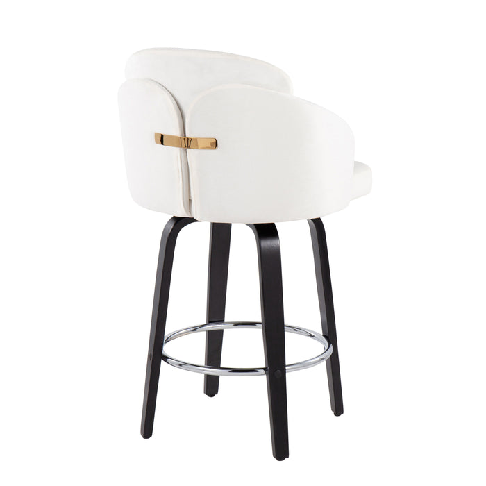 Dahlia - Contemporary Counter Stool Round Footrest (Set of 2)