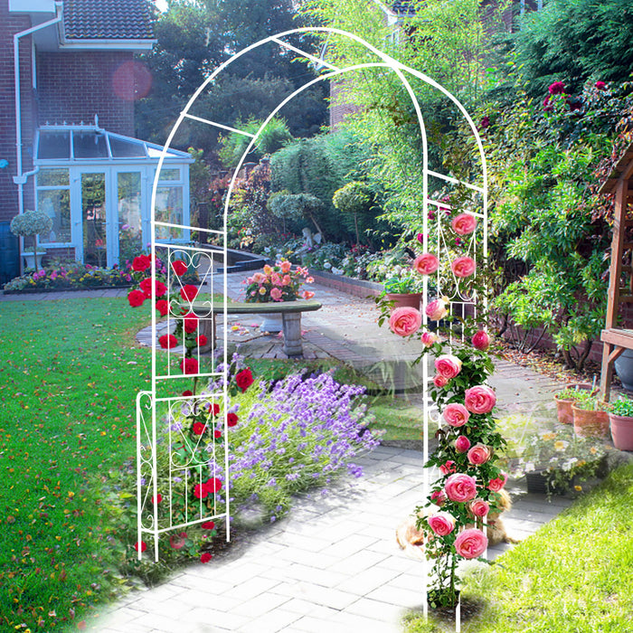 Metal Garden Arch Garden Arbor Trellis Climbing Plants Support Rose Arch Outdoor Arch