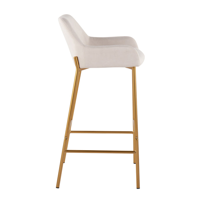 Daniella - Contemporary / Glam Fixed Height Bar Stool (Set of 2)