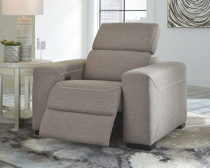 Mabton - Gris - Pwr Recliner/Reposacabezas ajustable