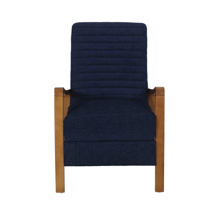 Fabric Wood Hand Manual Club Recliner