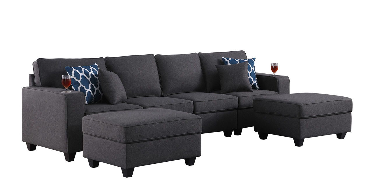 Cooper - Linen 4 Seater Sofa Set