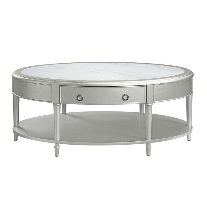 Kasa Coffee Table - Sintered Stone Top & Champagne Finish