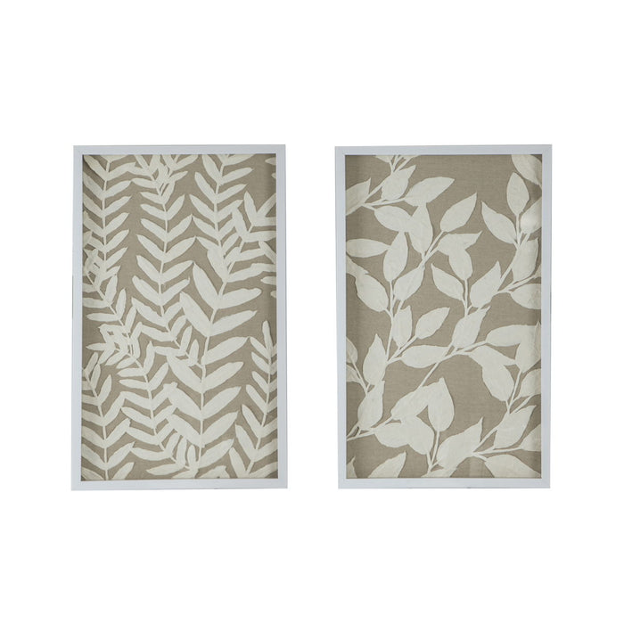 Shadow Box Wall Decor (Set of 2) - White