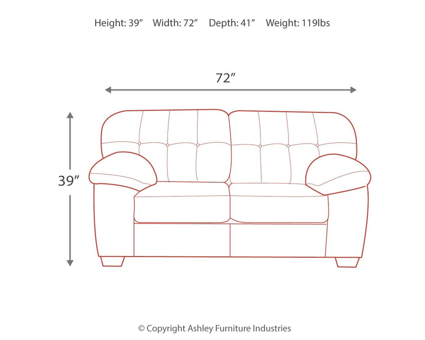 Accrington - Stationary Loveseat