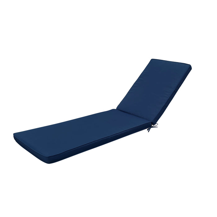 (Set of 2) Outdoor Lounge Chair Cushion Replacement Patio Funiture Seat Cushion Chaise Lounge Cushion - Navy Blue