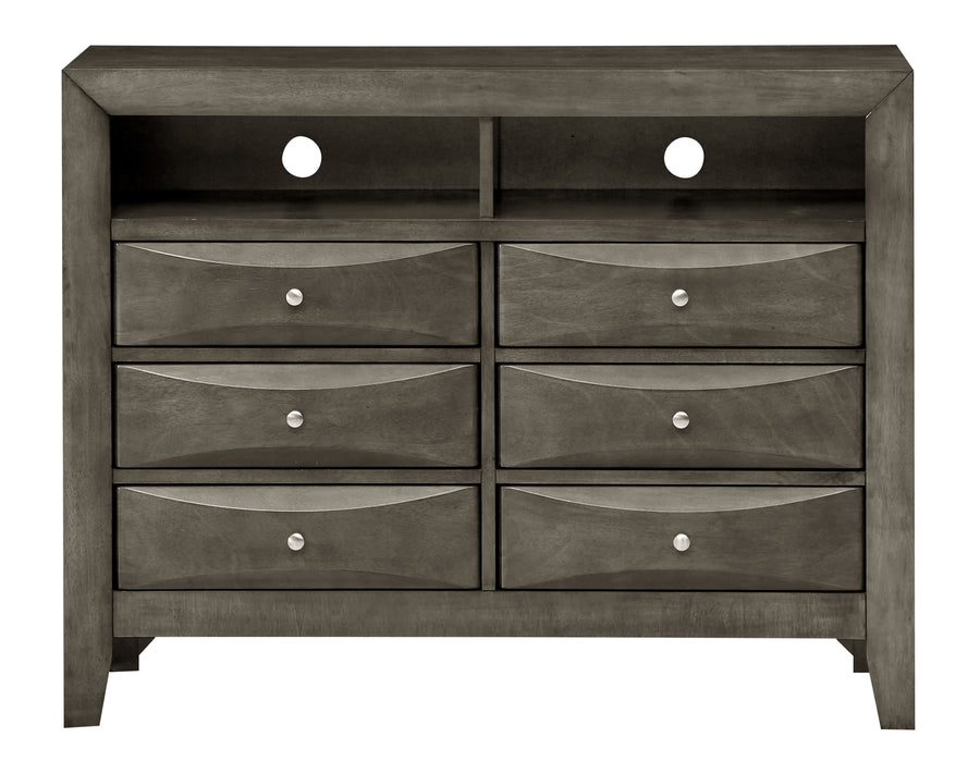 Glory Furniture Marilla Media Chest, Gray