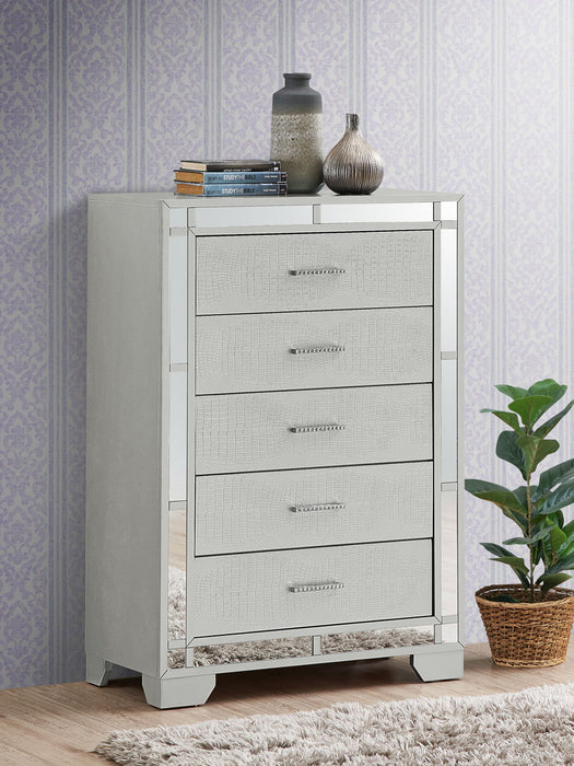 Madison - G6600-CH Chest - Silver Champagne