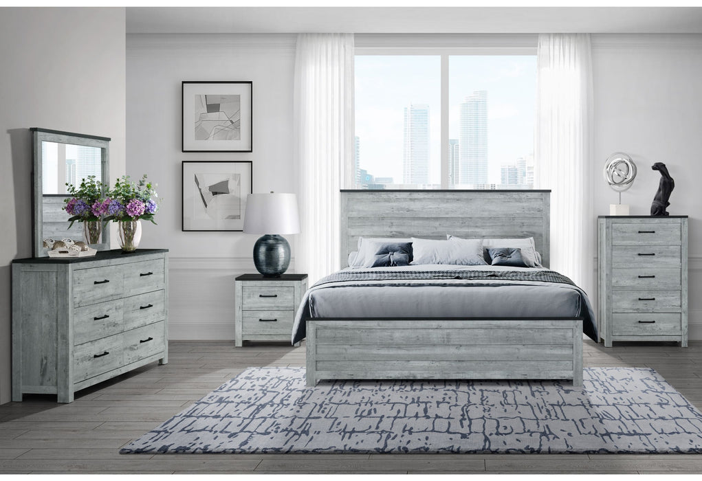 Ozark - 5 Piece King Bedroom Set - Gray Wash