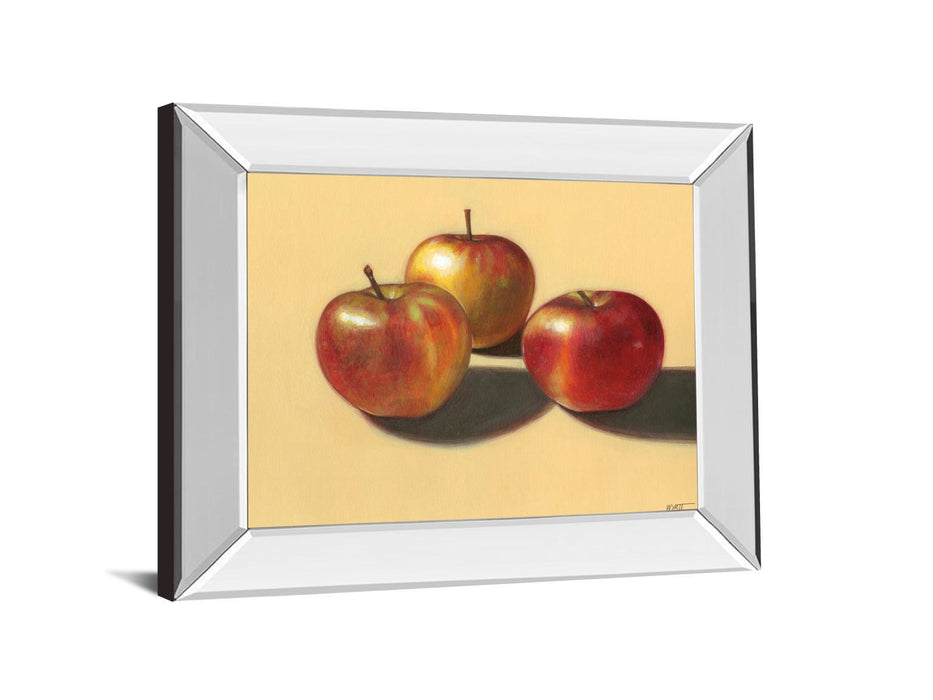 Red Apples - Mirror Framed Print Wall Art - Red