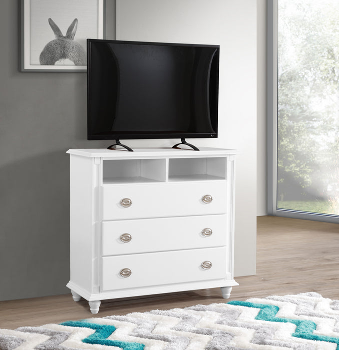 Glory Furniture Summit Media Chest, White