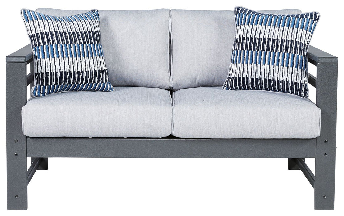 Amora - Cinza Carvão - Loveseat C/Almofada