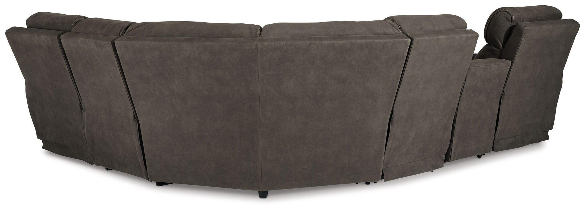 Hoopster - Gunmetal - Sillón reclinable eléctrico de pared cero con consola seccional de 6 piezas