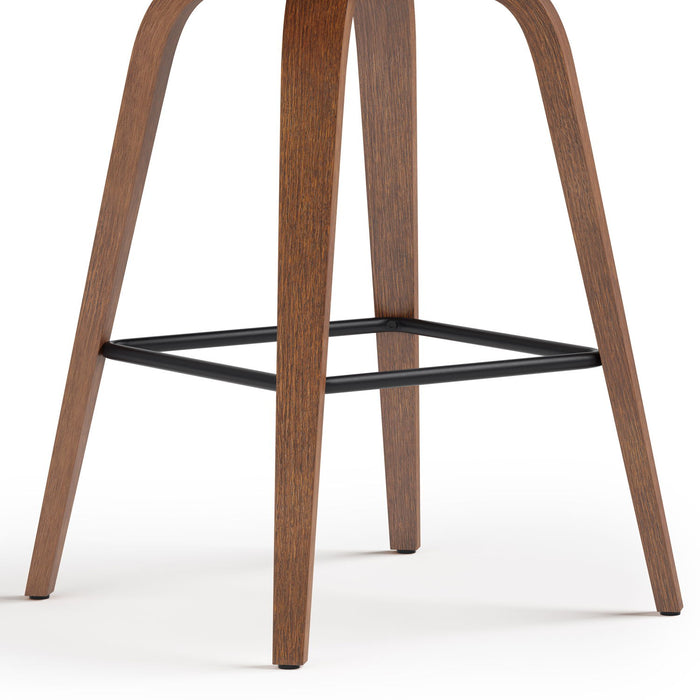 Larsen - Saddle Bar Stool (Set of 2) - Black