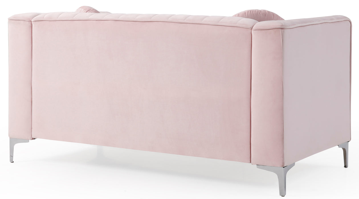 Glory Furniture Delray Loveseat (2 Boxes), Pink