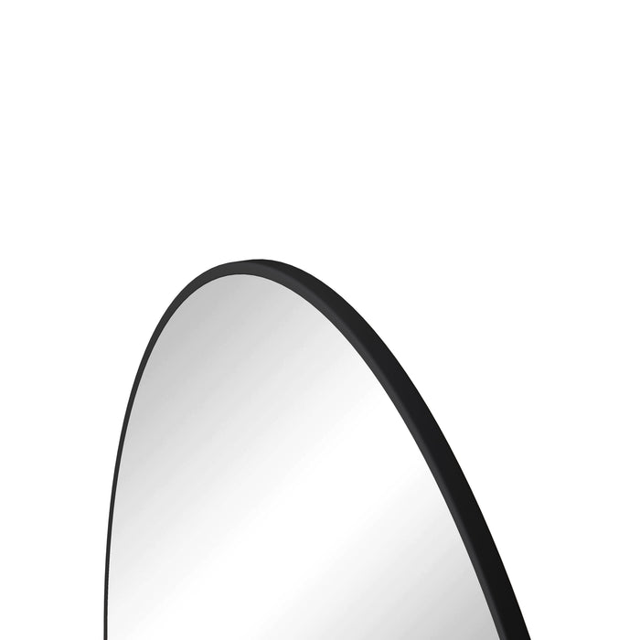 Wall Mirror Circular Mirror Metal Framed Mirror Round Vanity Mirror Dressing Mirror, For Bathroom, Living Room - Black