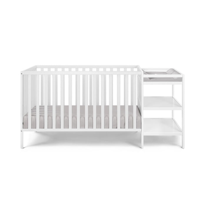 Palmer 3-In-1 Convertible Crib And Changer Combo White