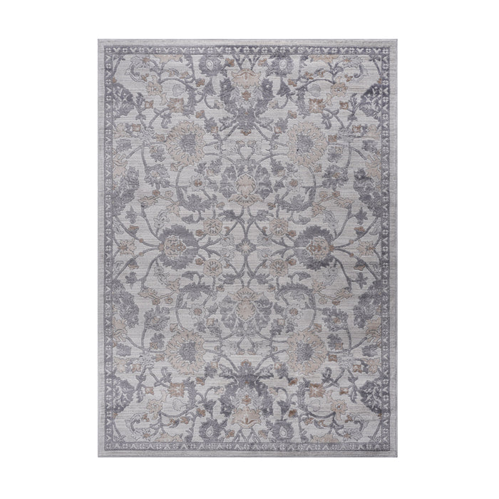 Marfi - 5' x 7' Oriental Non-Shedding Living Room Bedroom Dining Home Office Stylish And Stain Resistant Area Rug - Sand / Ivory