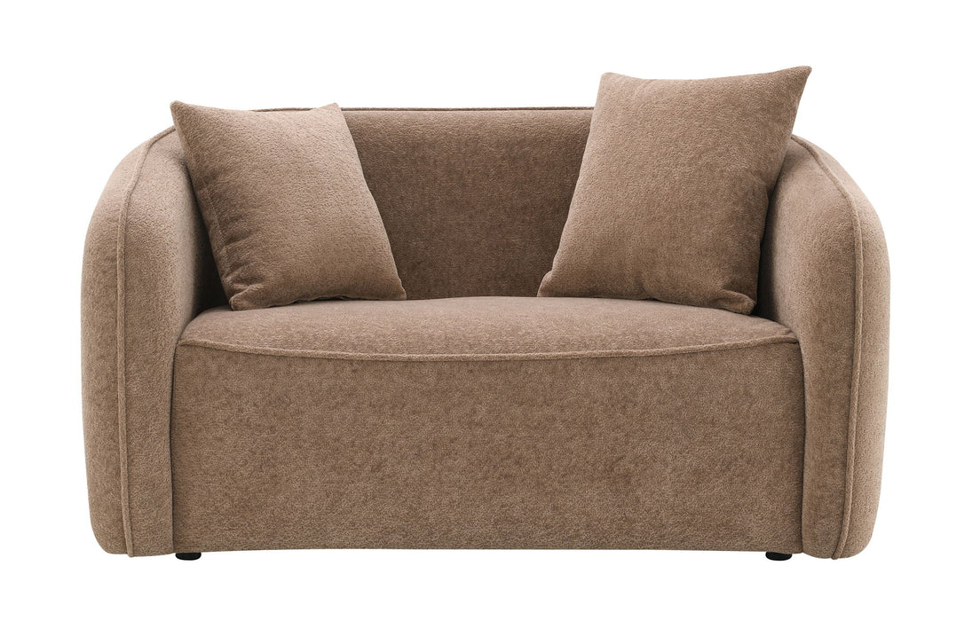 Keith - Chenille Loveseat With 2 Matching Color Toss Pillows