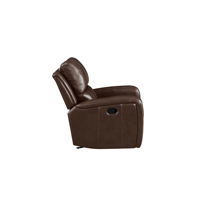 Linton - Sillón reclinable tipo planeador de cuero