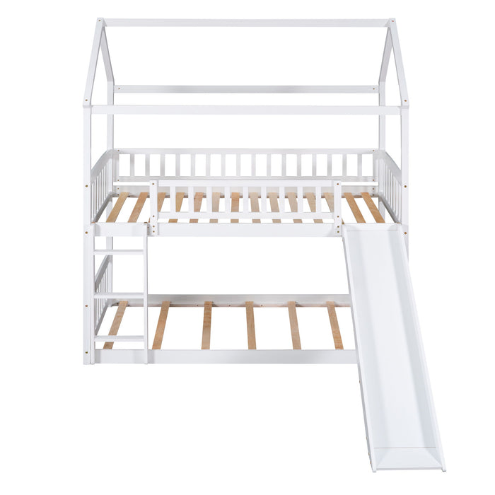 Kids Furniture - Bunk Bed With Slide, House Bed With Slide