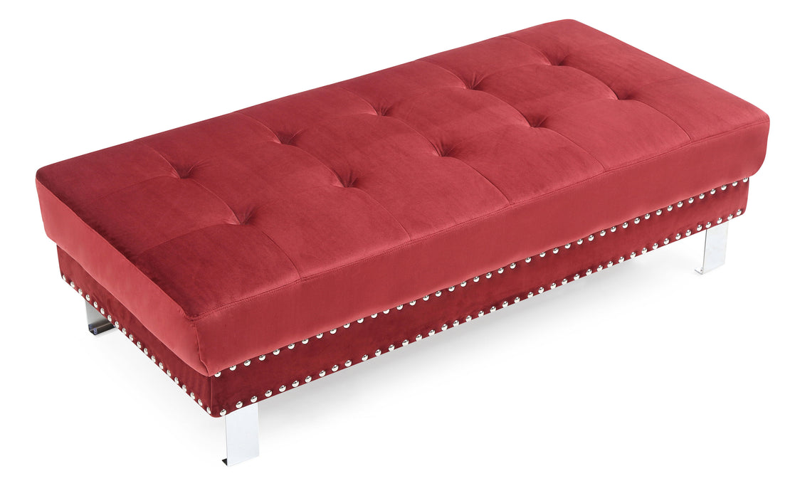 Glory Furniture DerEastern King Ottoman, Cherry