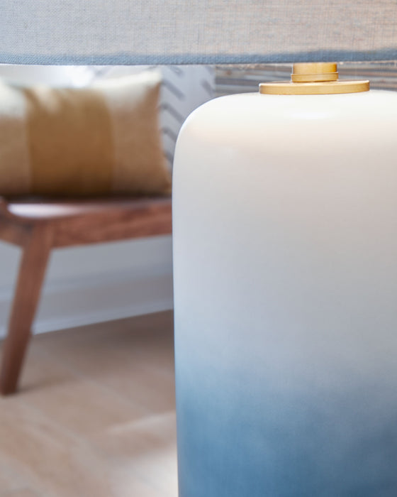Lemrich - Blanco - Lámpara de mesa de cerámica
