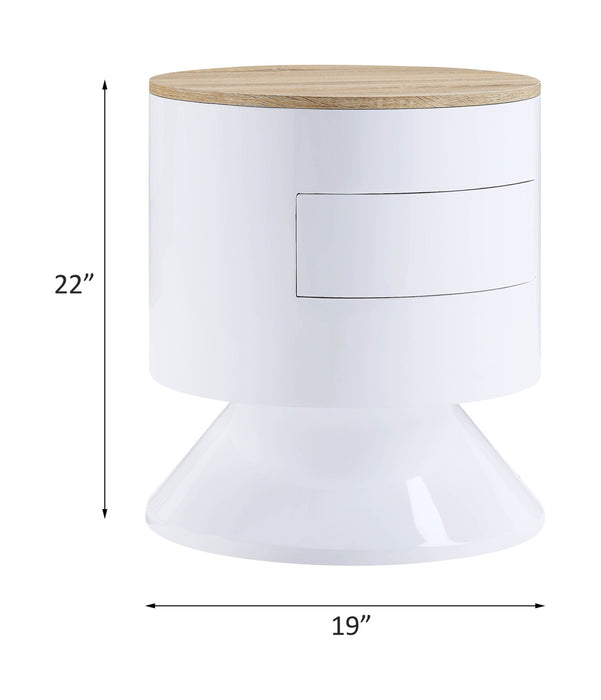 Otith - Accent Table With Display And Utility Function - White