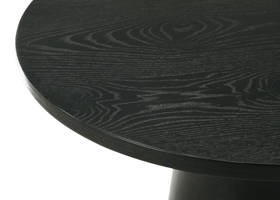 Jasper - 29" Round Coffee Table - Ebony Black