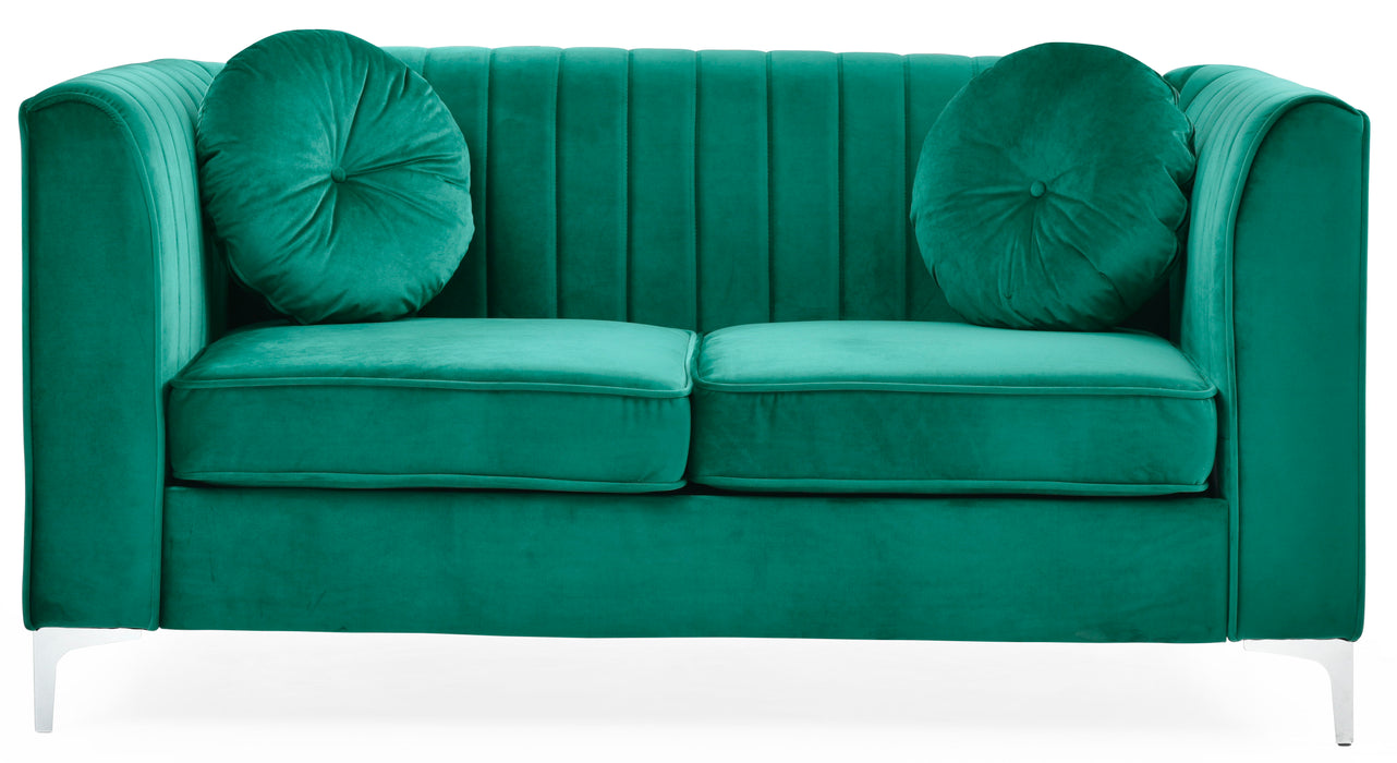 Glory Furniture Delray Loveseat (2 Boxes), Green