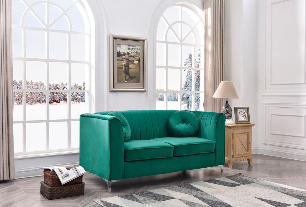 Glory Furniture Delray Loveseat (2 Boxes), Green