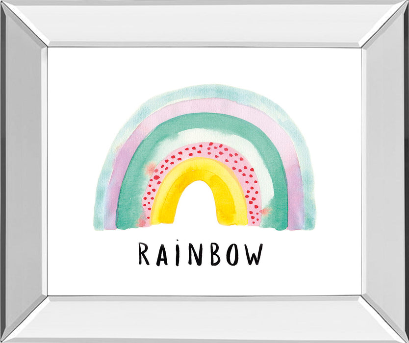 Rainbow Joy By Joelle Wehkamp - Mirror Framed Print Wall Art - Pink