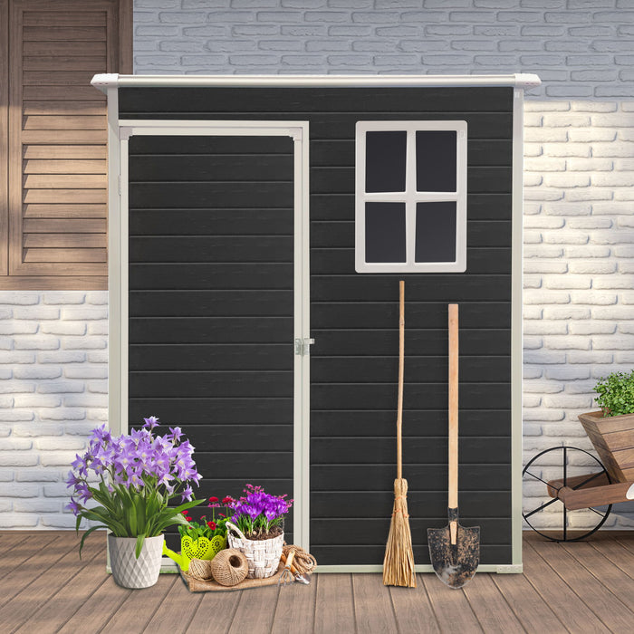 Outdoor Storage Shed Kit Perfect To Store Patio Furniture - Black