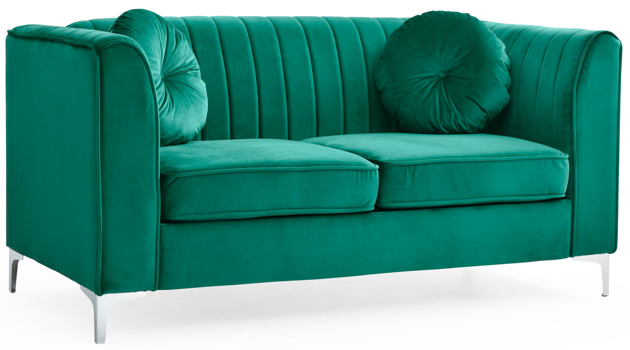 Glory Furniture Delray Loveseat (2 Boxes), Green