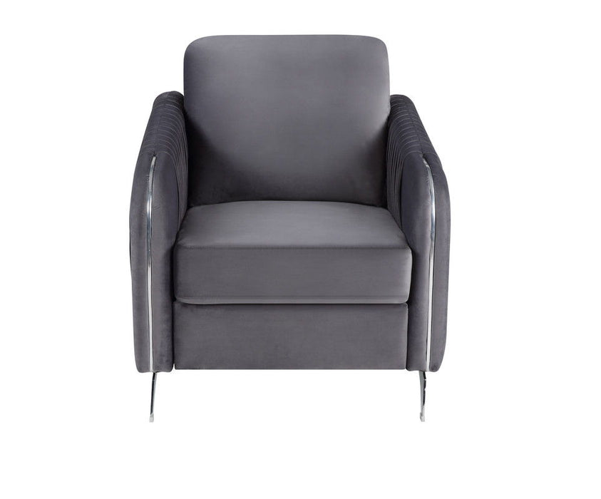 Hathaway - Velvet Fabric Sofa, Loveseat, Chair Living Room (Set of 3)