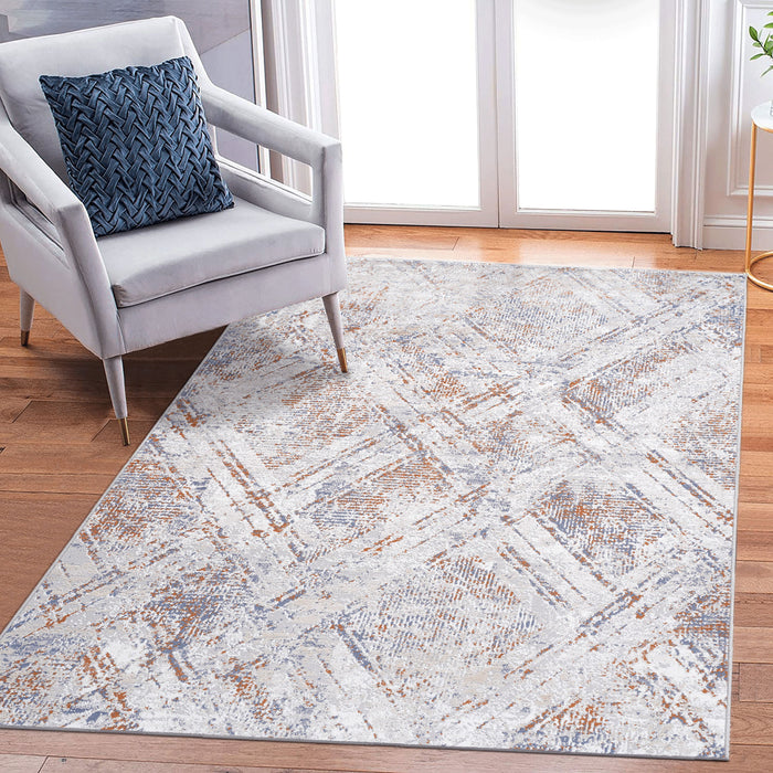 Payas - 5' x 7' Geometric Non-Shedding Living Room Bedroom Dining Home Office Stylish And Stain Resistant Area Rug - Beige