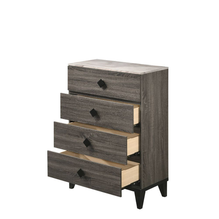 Avantika - Chest - Faux Marble & Rustic Gray Oak