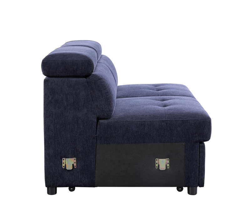 Nekoda - Sectional Sofa - Navy Blue Fabric