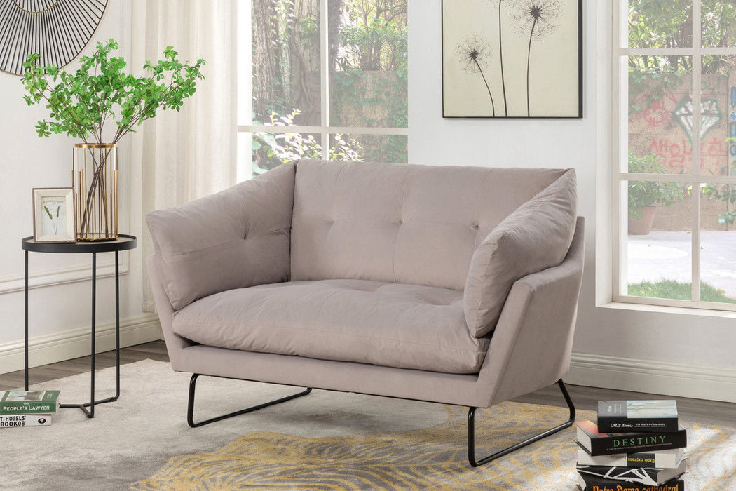 Karla - Velvet Contemporary Loveseat