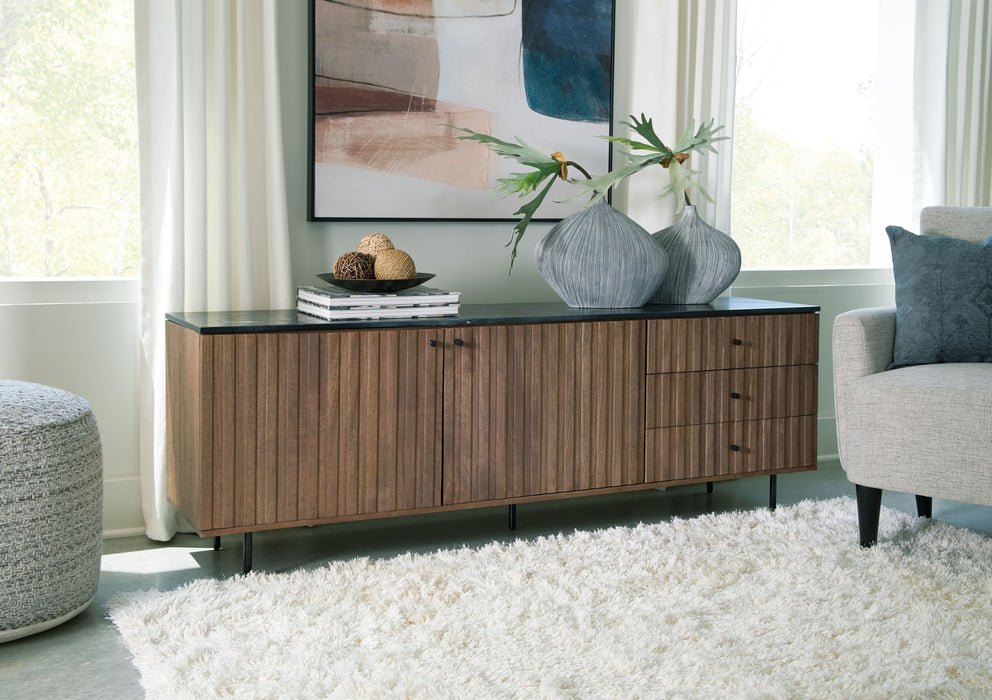 Barnford - Brown / Black - Accent Cabinet