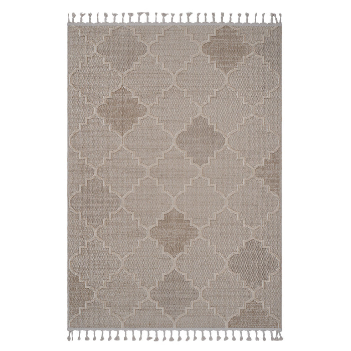 Guros - 5' x 7' Trellis Indoor / Outdoor Area Rug - Cream