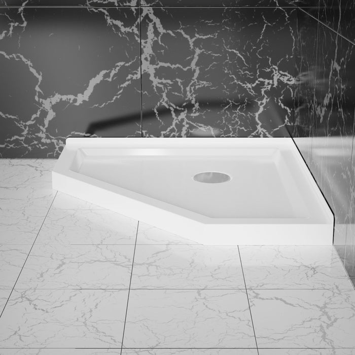 Goodyo 36" X 36" Corner Drain Neo - Angle Shower Base White