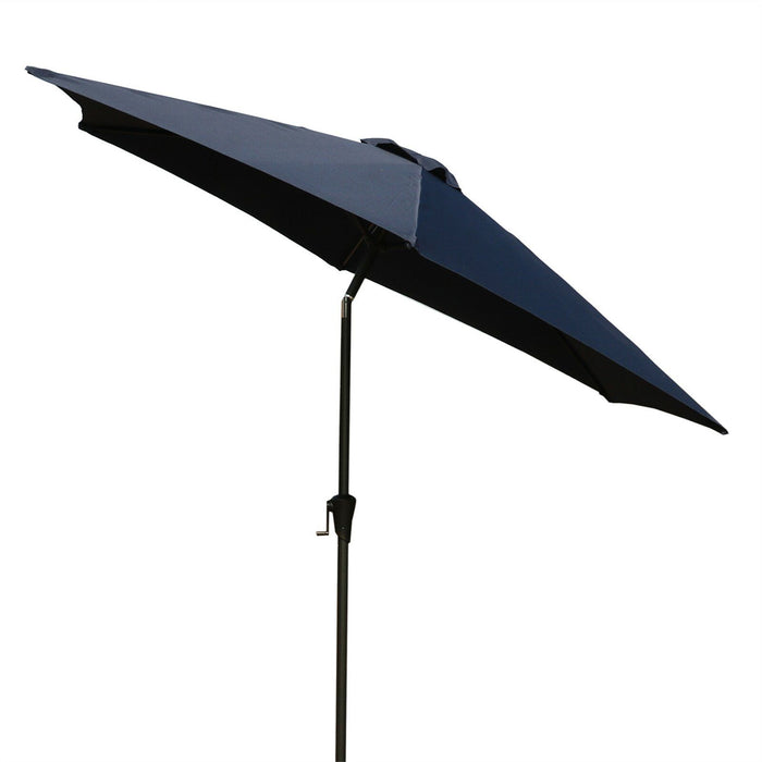 8.8' Outdoor Aluminum Patio Umbrella With 42 Pound Round Resin Umbrella Base