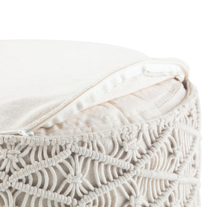 Coates - Round Macrame Pouf