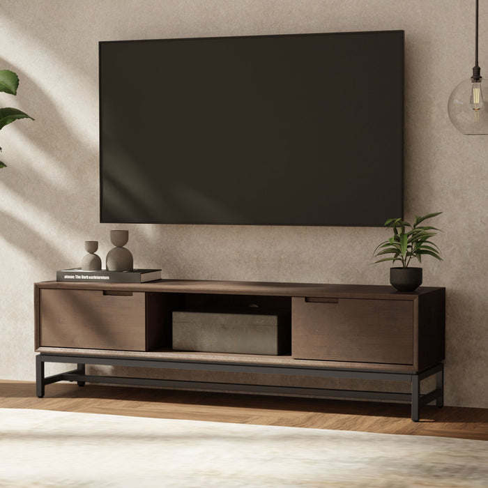 Banting - 72" Low TV Stand - Walnut Brown