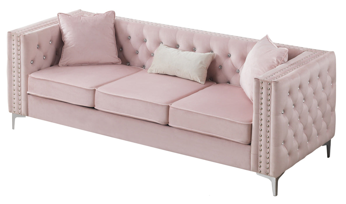 Glory Furniture Paige Sofa, Pink